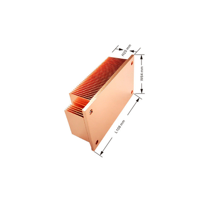 Wave Zipper Copper Skived Fin Heat Sink For Electronic Equipment ISO9001