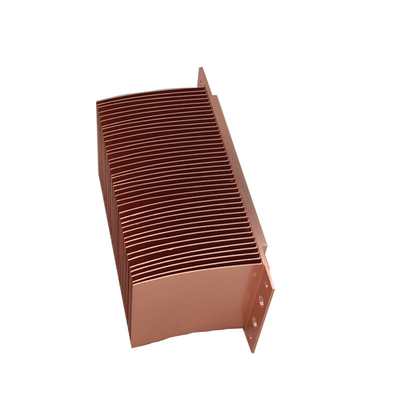 650 Deactivation Copper 1100 Skived Fin Heat Sink CNC Processing