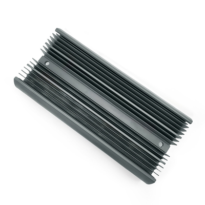 Aluminum Housing Heat Sink Extrusion Profiles Black Powder Coating