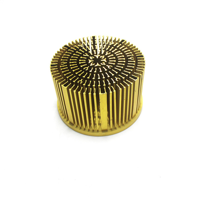 Anodizing Golden 50W Cold Forged Pin Fin Heat Sink For LED Grow Light