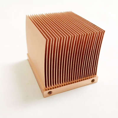 Copper High Fin Density Skived Fin Heat Sink For Industrial Server