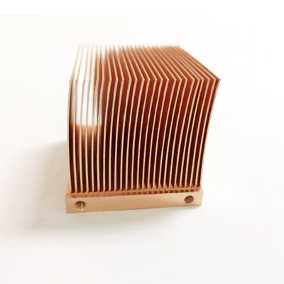 Copper High Fin Density Skived Fin Heat Sink For Industrial Server