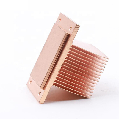 Copper Soldering CNC Precision Maching Heat Transfer Heat Sink For Industrial Server