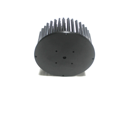 Black Anodizing Round Cold Forging Heat Sink For With Existing Mold Dia 110mm