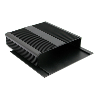 AL6063-T5 Aluminum Profile Enclosure Box With Upper Cover Practical Anodizing Black