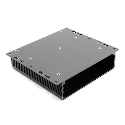 AL6063-T5 Aluminum Profile Enclosure Box With Upper Cover Practical Anodizing Black