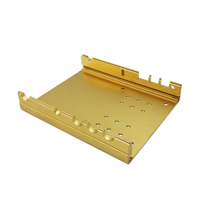 ODM Gold Extruded Aluminum Heatsinks , Extruded Heat Sink With Punching Holes