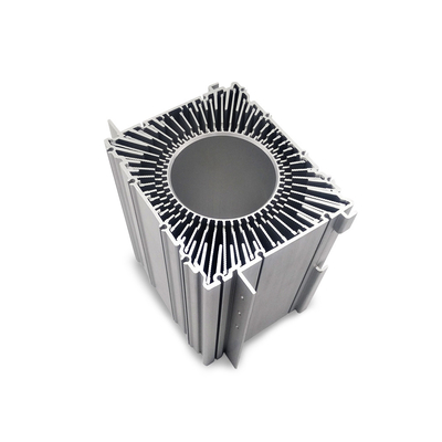 Square rustproof Aluminum Extrusion Heat Sink With Anodizing Nature Flexible