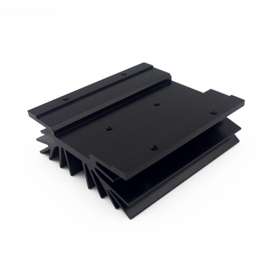 Anodized Black Aluminum Extruded Heat Sink High Precision Durable