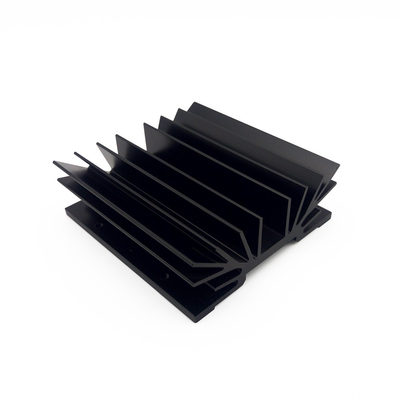 Anodized Black Aluminum Extruded Heat Sink High Precision Durable