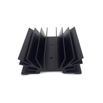 Anodized Black Aluminum Extruded Heat Sink High Precision Durable