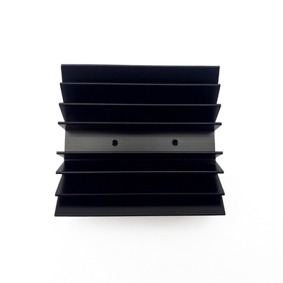 Anodized Black Aluminum Extruded Heat Sink High Precision Durable