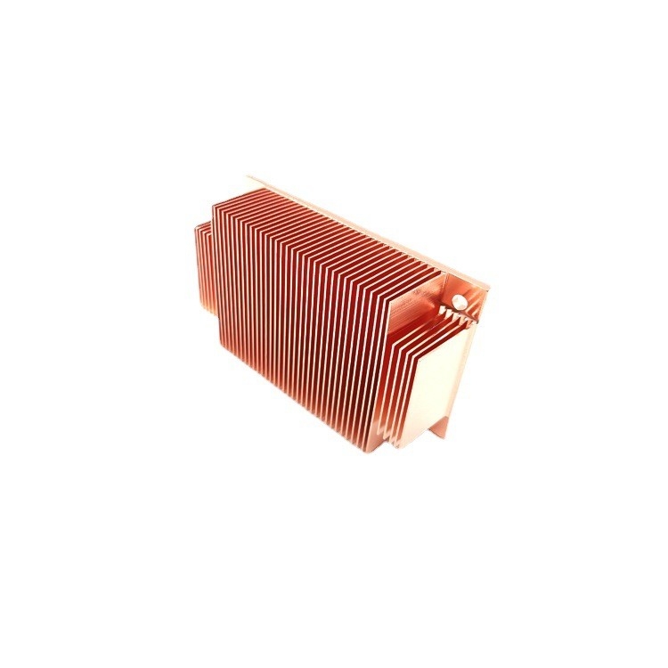 Wave Zipper Copper Skived Fin Heat Sink For Electronic Equipment ISO9001