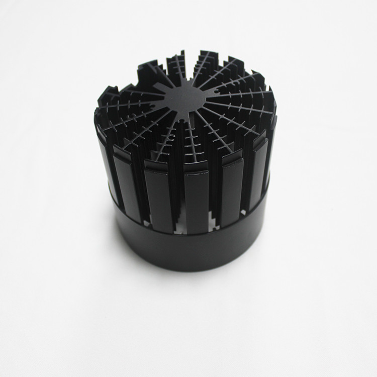 LED Ceiling Light Pin Heat Sink With Cold Forging Technology Anodizing Black