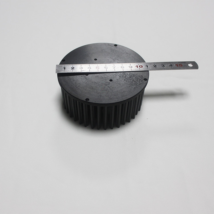 Black Anodizing Round Cold Forging Heat Sink For With Existing Mold Dia 110mm