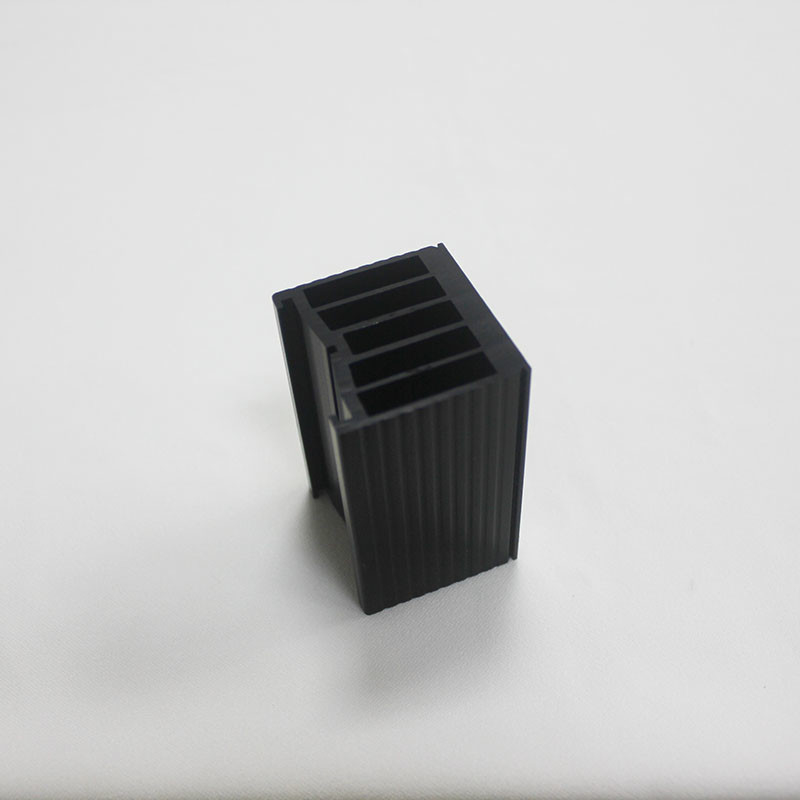 Light Black Aluminum Profile Heat Sink With Anodizing Surface Treatment