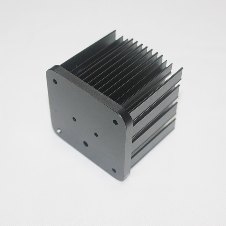 Square Pin Fin 62mm Cold Forged Heat Sink For Electronic Equipment Black Anodized