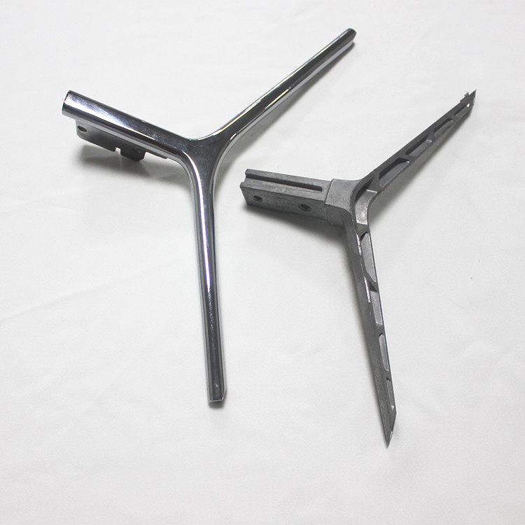 Anodizing Grey Zinc Die Casting Alloys Aluminum TV Holder For 400T Machine Casting