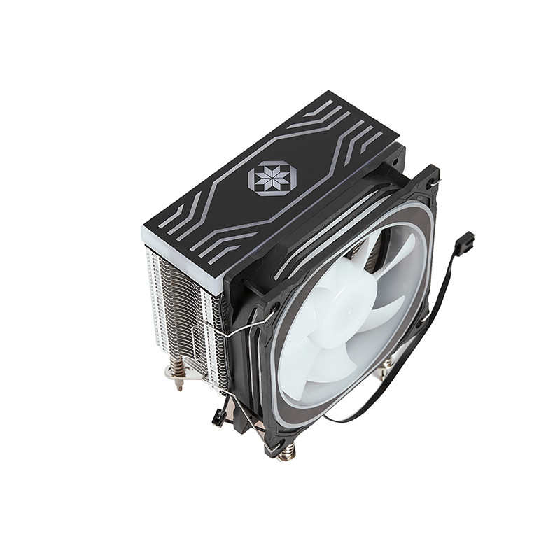 4pcs Pipe Black And White CPU Cooler , 12VDC ISO9001 CPU Liquid Cooling Radiator