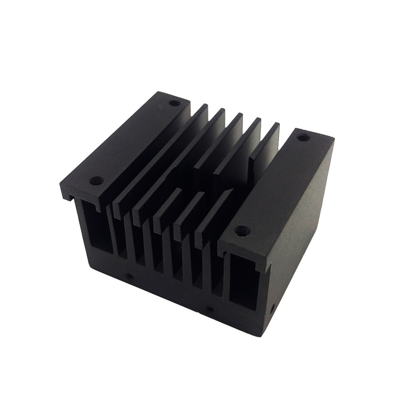 Anodized Black Aluminum Extruded Heat Sink With CNC Machine Rustproof