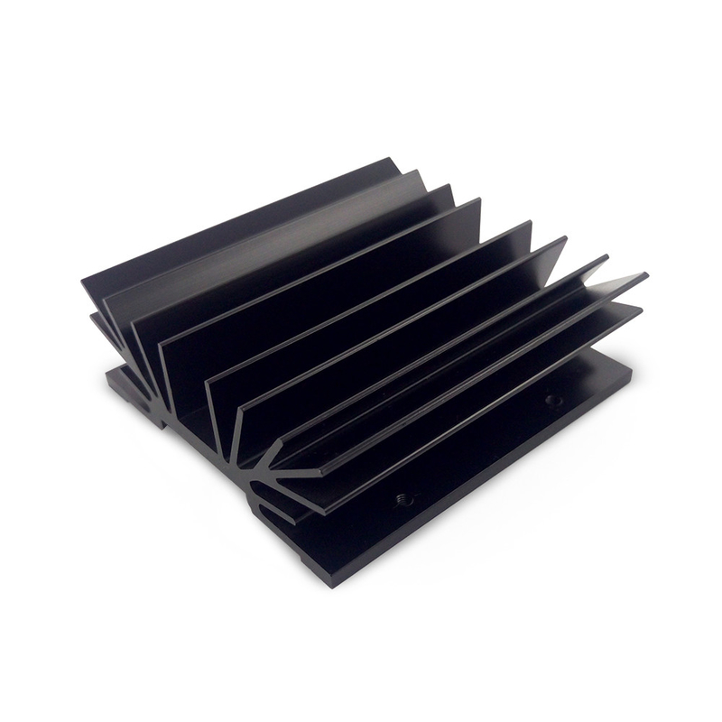 Anodized Black Aluminum Extruded Heat Sink High Precision Durable