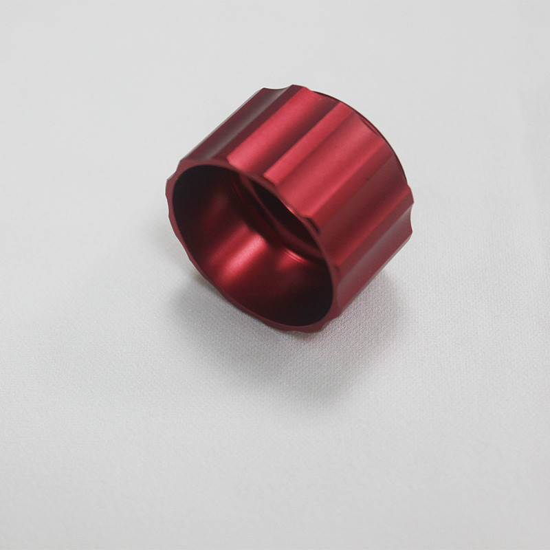 Anodizing Red ISO9001 Aluminum CNC Machining Parts For Nut Handle