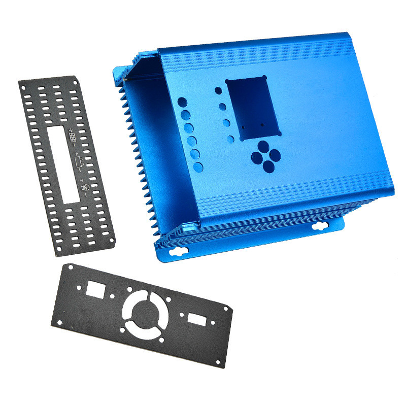 Electronics Housing Extruded Aluminium Enclosure OEM Anodizing Blue